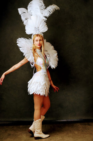 White Headdress and headwear for Hire | Zoe London Dance Headgear Costumes for Hire