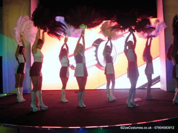 Black and White Feather fans for Hire | Zoe London Dance Costumes rent
