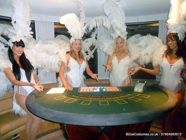 White Showgirl costume for hire | Zoe London Dance Costumes for Hire