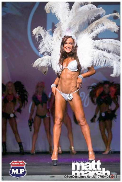White Showgirl costume for hire | Zoe London Dance Costumes for Hire