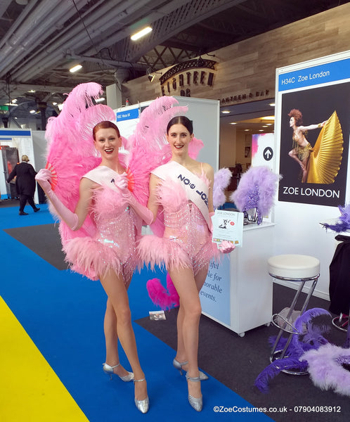 Pink feather fans or Hire | Zoe London Dance Costumes rent