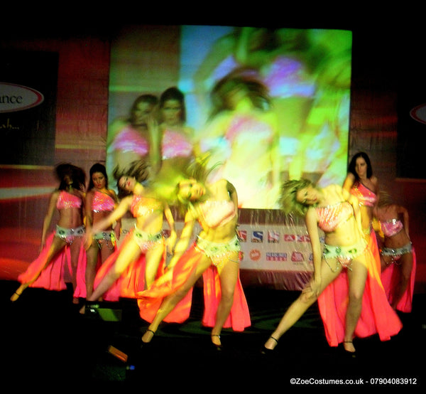 Pink Bollywood dance costumes for hire | Zoe London Dance outfits for Hire