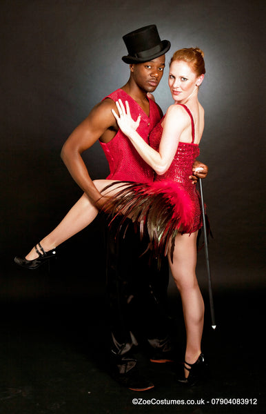 Red jazz style leotard for hire / Zoe London Costumes