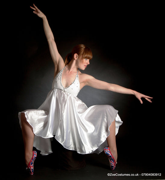 white Lyrical dress outfit for Hire | Zoe London Dance Costumes for Hire