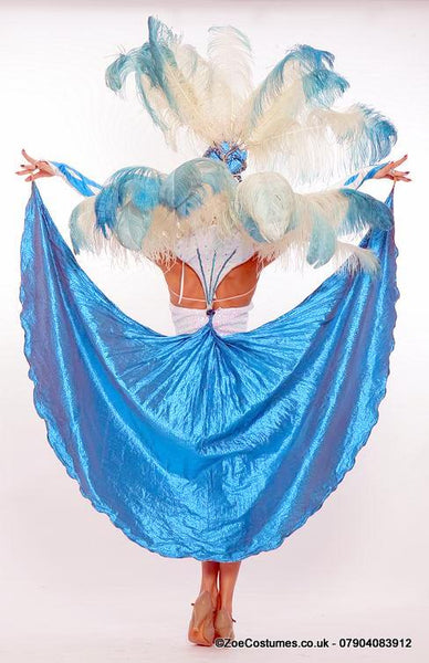 Turquoise Showgirl Costume for Hire | Zoe London Dance Costumes for Hire