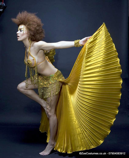Gold Sequin Showgirl Costumes for Hire Notting Hill Carnival Dancer Costumes for Hire | Zoe London Costumes Rent