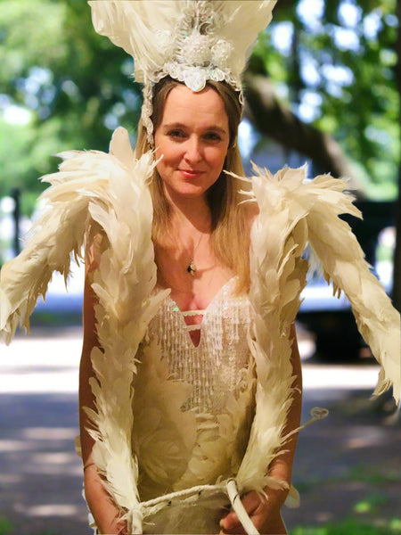 White Feather Angel Wings Dance Costume for Rent | Zoe London Costumes Hire Uk