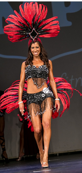 Red feather fans Headdress and headwear for Hire | Zoe London Dance Costumes for Hire