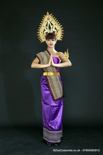 Thai Dress and headdress for hire | Zoe London Dance Costumes for Hire