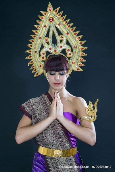 Thai Dress and headdress for hire | Zoe London Dance Costumes for Hire