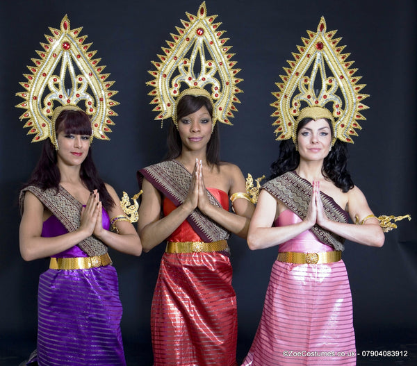 Thai Dress and headdress for hire | Zoe London Dance Costumes for Hire