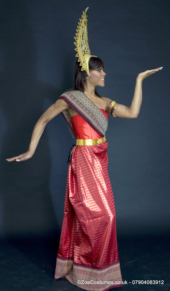 Thai Dress and headdress for hire | Zoe London Dance Costumes for Hire