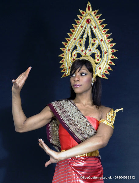 Thai Dress and headdress for hire | Zoe London Dance Costumes for Hire