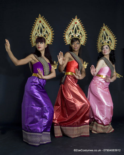 Thai Dress and headdress for hire | Zoe London Dance Costumes for Hire