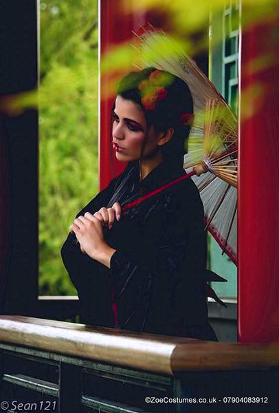 Black Kimono Dress for Hire: Get the perfect outfit for your next Japanese-themed party or event!