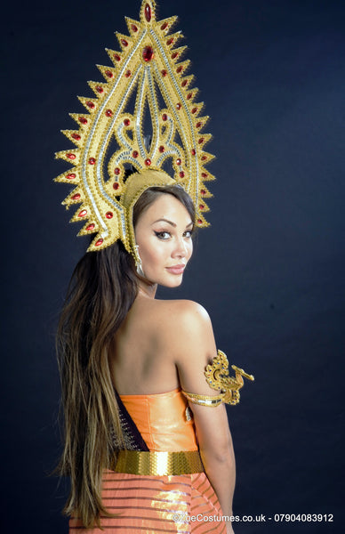 Thai Dress and headdress for hire | Zoe London Dance Costumes for Hire
