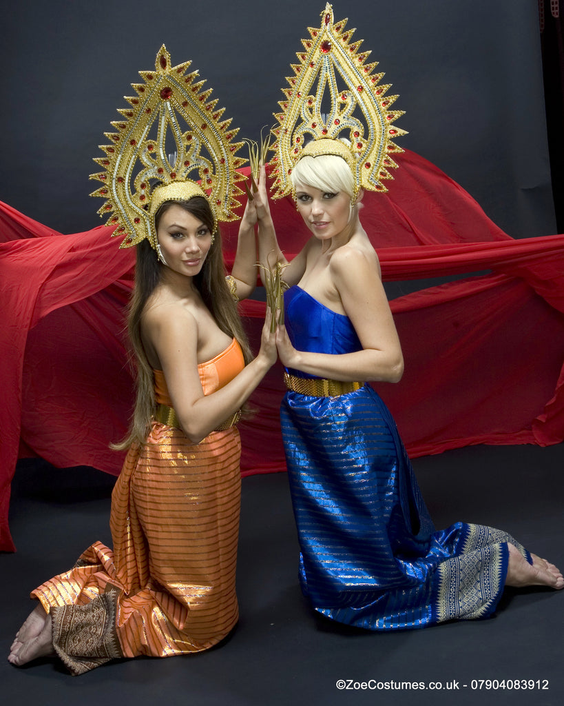 Thai Dress and headdress for hire | Zoe London Dance Costumes for Hire