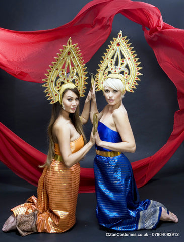 Thai Dress and headdress for hire | Zoe London Dance Costumes for Hire