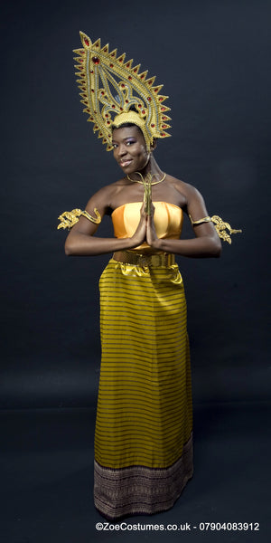 Thai Dress and headdress for hire | Zoe London Dance Costumes for Hire