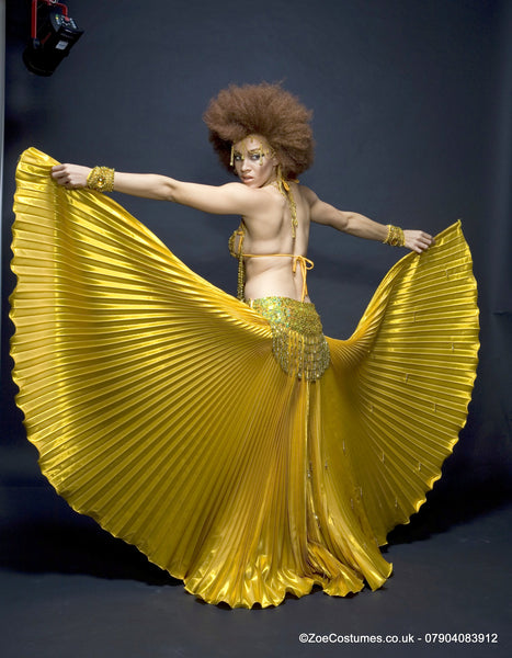 Gold Showgirl Costumes for Hire Notting Hill Carnival Dancer Costumes for Hire | Zoe London Costumes Rent