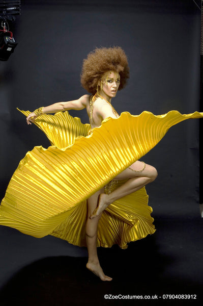 Gold Showgirl Costume for Hire Notting Hill Carnival Dancer Costumes for Hire | Zoe London Costumes Rent