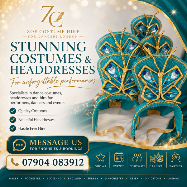 Turquoise and Gold headress for hrie 