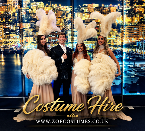 Cream Vintage Feather Fans for Hire | Zoe London Dance Costumes Hire