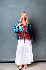 Bohemian Embroidered Jacket For Sale