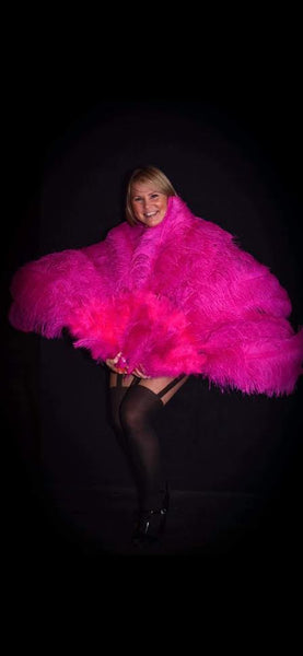 Magenta Feather Fans for Hire | Zoe London Dance outfits rent