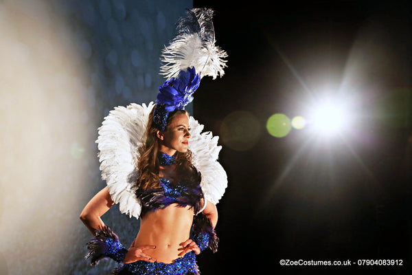 Samba Dancer Costume with Feathers for hire | Zoe London Dance Costumes for Hire | Notting Hill Carnival