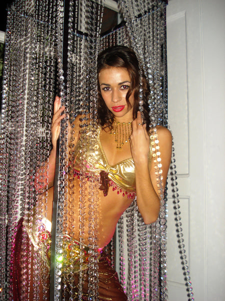 Golden Bollywood dance costume hire | Zoe London Indian Dance Costumes for Rent in UK