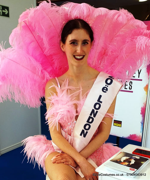 Pink Feather Fans for Hire | Zoe London Dance Costumes rent