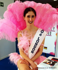 Pink Showgirl costume for hire | Dance Pink Costumes for Rent | Zoe London Costumes Hire