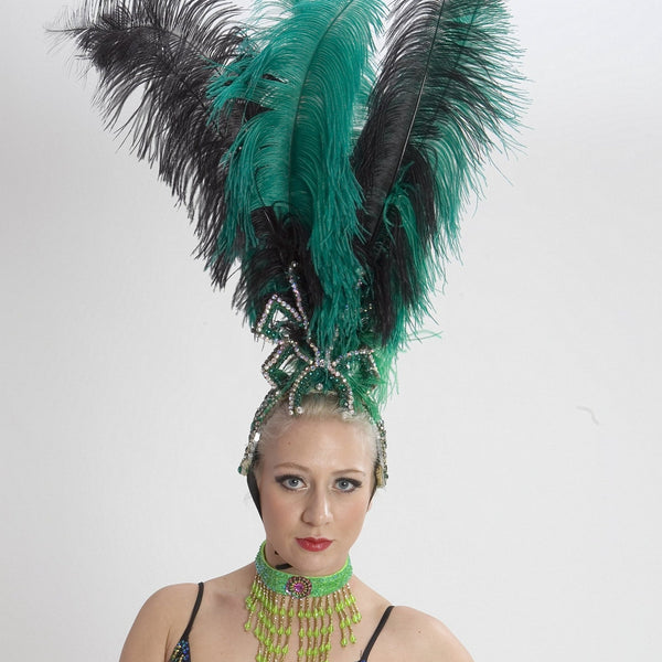 Green Headdress and headwear for Hire | Zoe London Dance Headgear Costumes for Hire