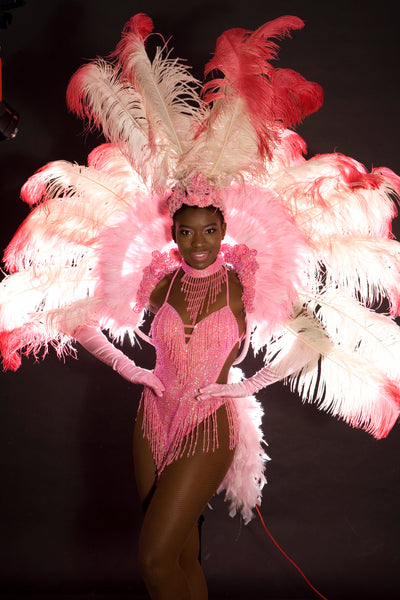 Pink Carnival Dance Costumes for Hire | Zoe London Costume Hire Samba Dancers Notting Hill Top Seller