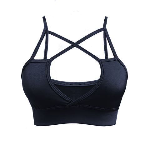 Black Yoga And Dance Sports Bra Top For Sale