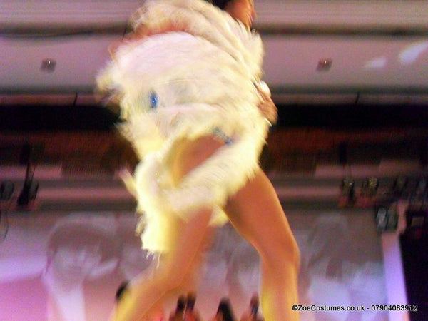 White Feather Fans For Hire | Zoe London Dance Costumes Hire