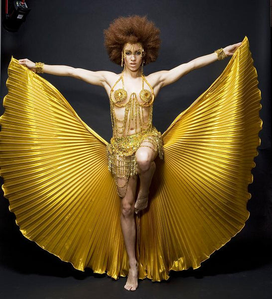 Yellow Gold Carnival Dance Costumes for Hire | Zoe London Costume Hire Samba Dancers Notting Hill Top Seller