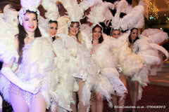 White Ostrich Feather Fans for Hire | Zoe London Dance Costumes Hire