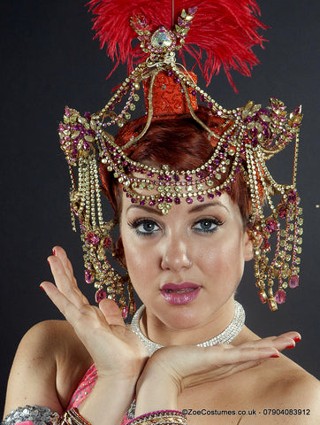 Showgirl Headdress for Hire | Zoe London Dance Headgear Costumes for Rent UK