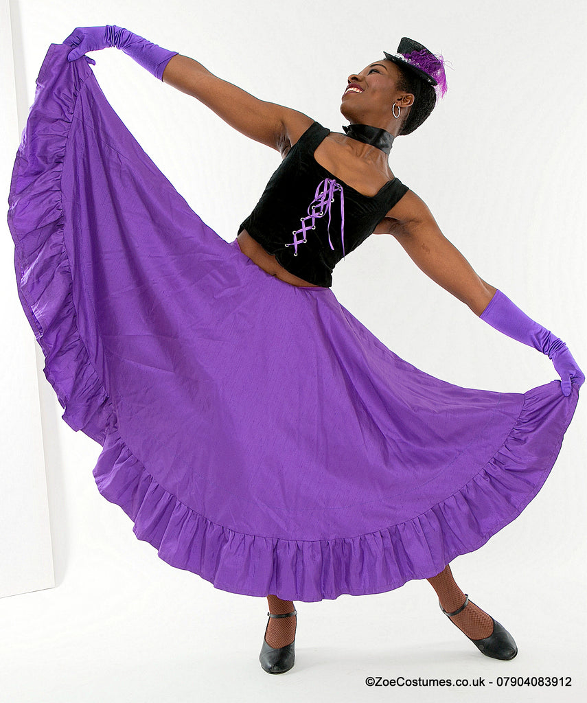 Purple Pink can can dress for hire Purple Pink can can dress for hire