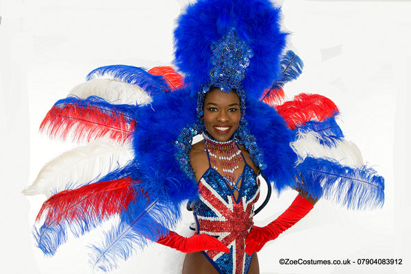 Union jack Showgirl Costume hire | Dancer Outfits for Rent in London