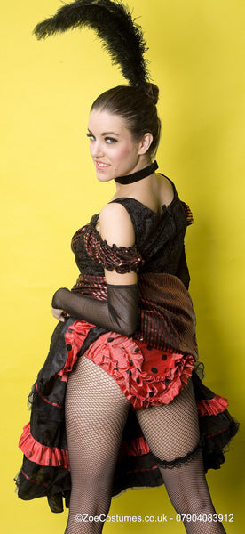 Black and Red Moulin Rouge Dresses Hire | Zoe London Costume Hire