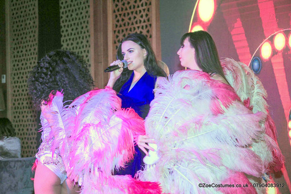 Pink Feather Fans for Hire | Zoe London Dance Costumes rent