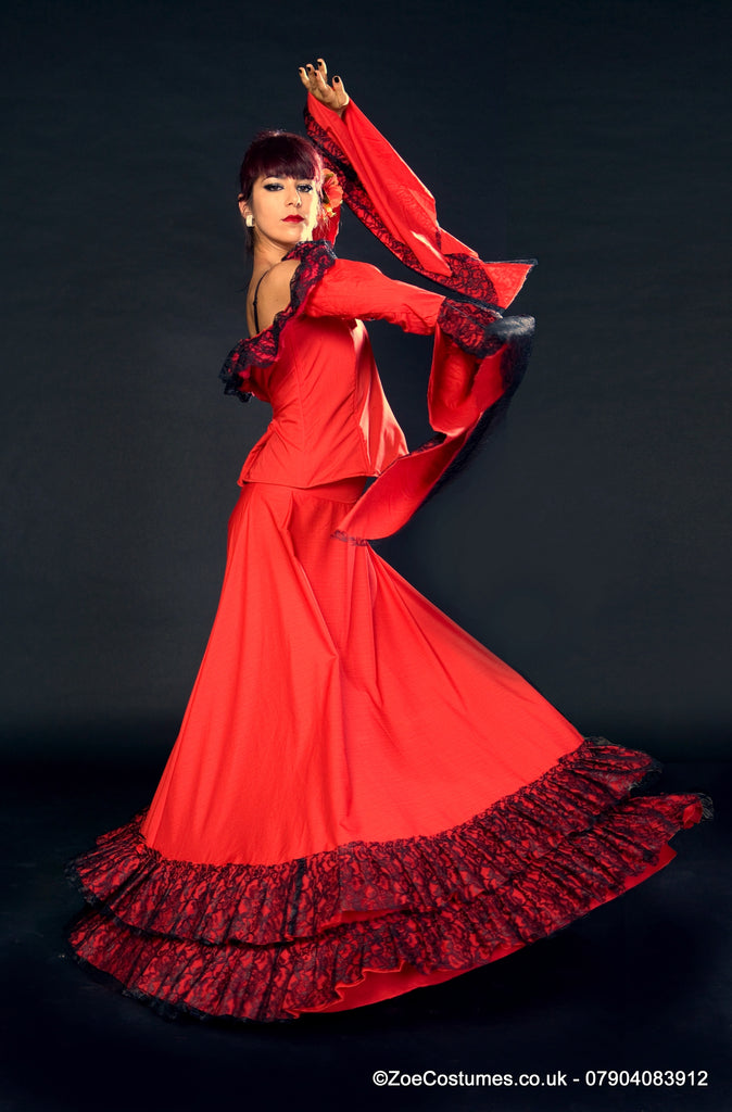 red flamenco dress Flamenco Dress for Hire