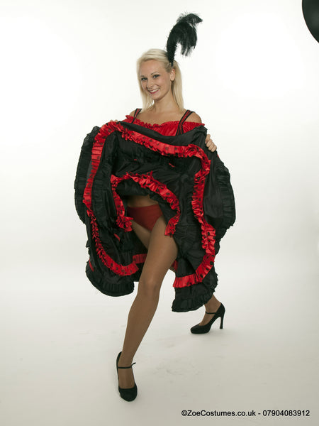French cancan dress for hire Red. Can Can Costumes Moulin Rouge Dress Black Red Cabaret Costume Rental
