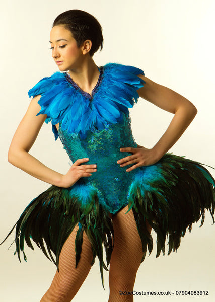 Bird Feather Leotard Costumes for hire | Zoe London Costumes Hire Service