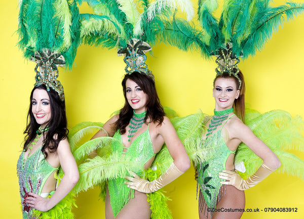 Green Headdress for Hire | Zoe London Dance Costumes for rent