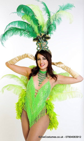 Green Headdress to rent | Zoe London Dance Headgear Costumes for Hire uk