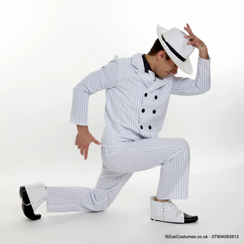 Michael Jackson Smooth Crimina White Fedora Cap Hat Fancy Dress Prop  Gentleman